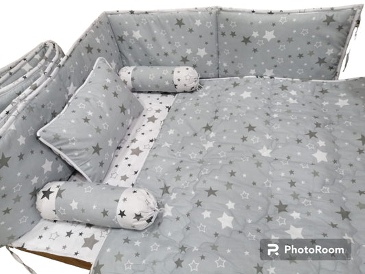 Starry grey baby Bedding Cot Set JH9