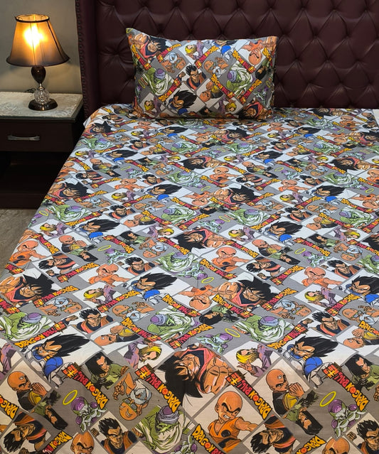 Dragon Ball Zee print Bed Sheet -  Bed Sheets