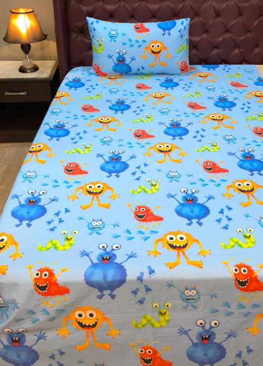 Disney Monsters Kids Print Bed Sheet -  Bed Sheets