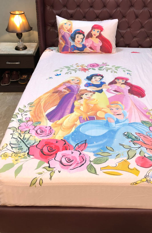 Disney Barbies Kids Print Bed Sheet -  Bed Sheets