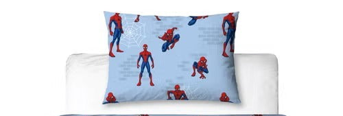Spiderman Blue Glow in Dark Bedsheet Set