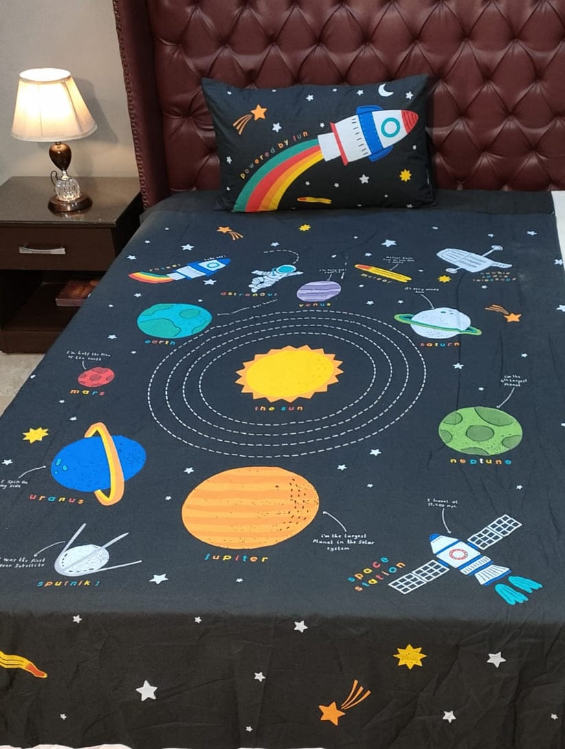 SPACE PLANETS QUILT SET