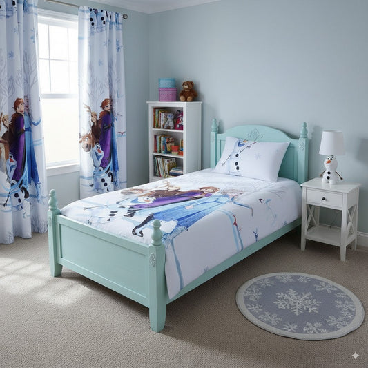 Asla Anna Frozen White Kids Bedsheet
