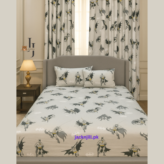Kids Batman Character Cotton Bedsheet 7821
