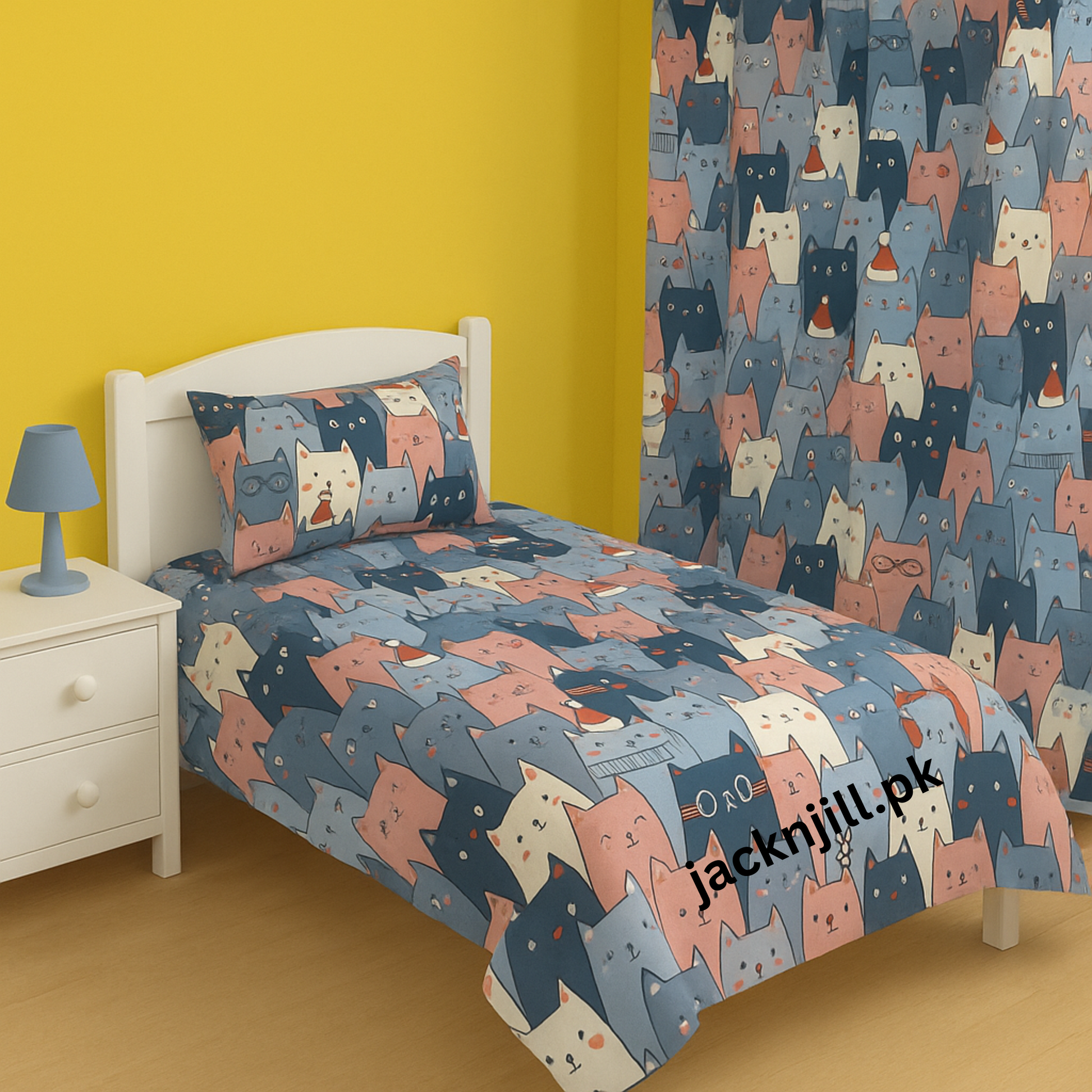 Kids Cool Cat Character Bedsheet