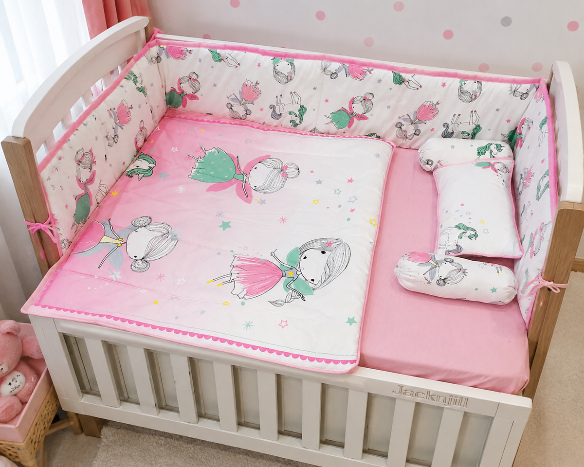 Cindelrella Barbies Crib Cot Set