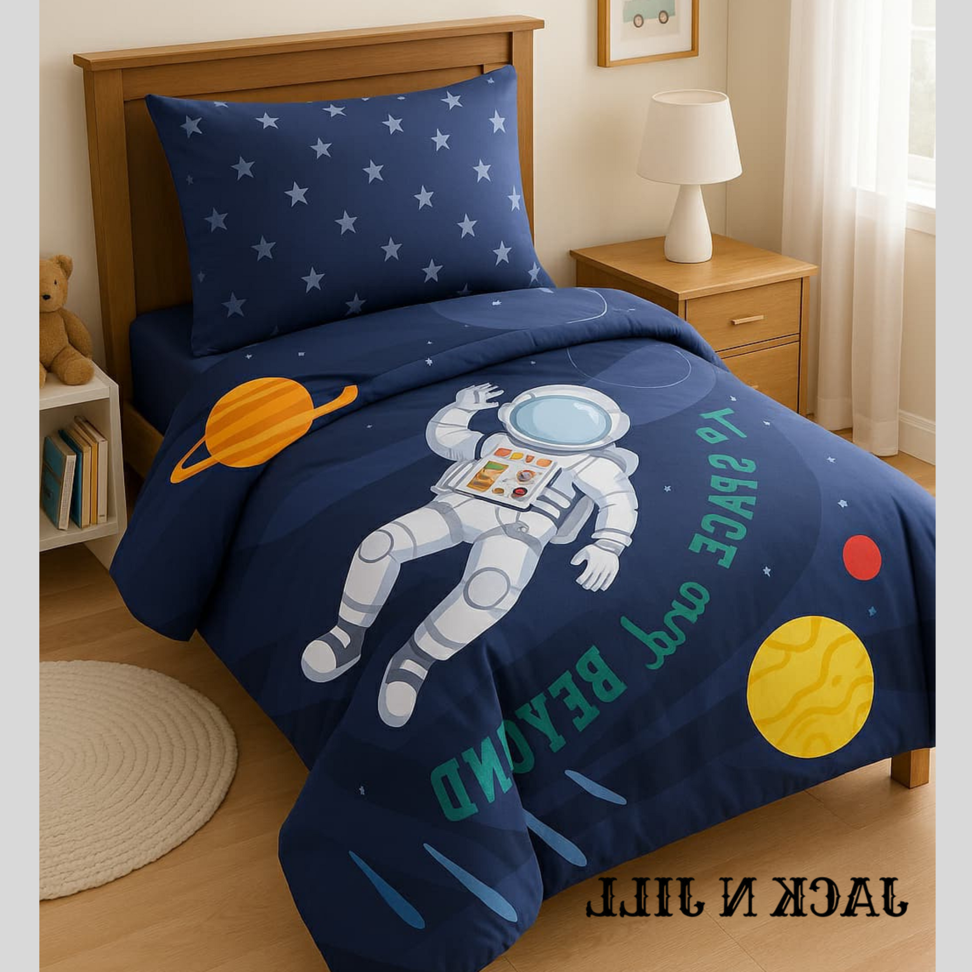 Astronaut Beyond the Space Kids Bedsheet-Percale
