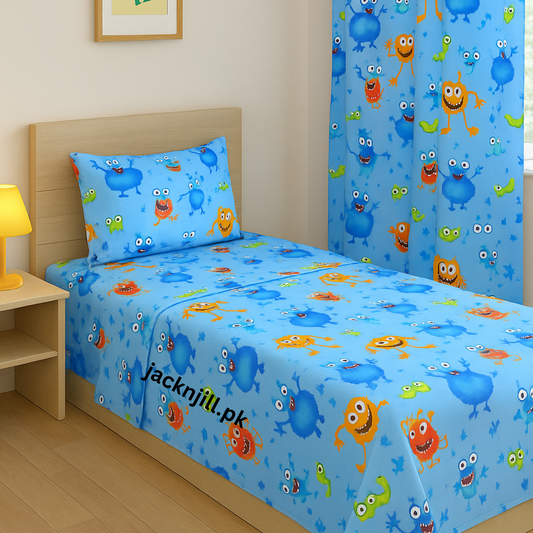 Disney Monsters Kids Print Bed Sheet -  Bed Sheets