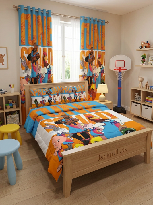 One Squad Cartoon Printed Kids Bedsheet
