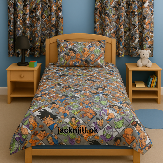 Dragon Ball Zee print Bed Sheet