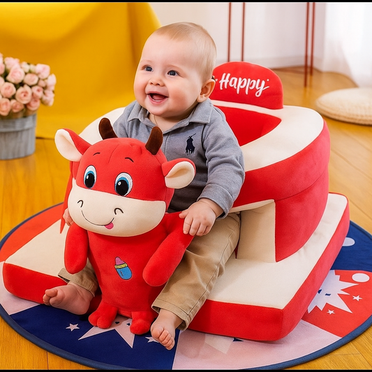 Cute Teddy Design Baby Floor Seat

