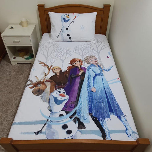 Asla Anna Frozen White Kids Bedsheet
