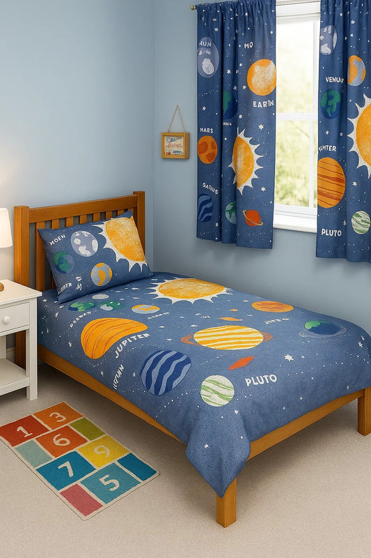 Grey Galaxy Kids Bedsheet

