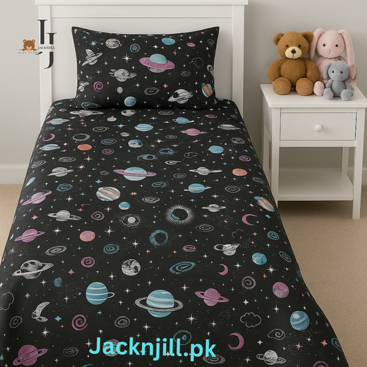 Galaxy Stars and Planets kids Bedsheet