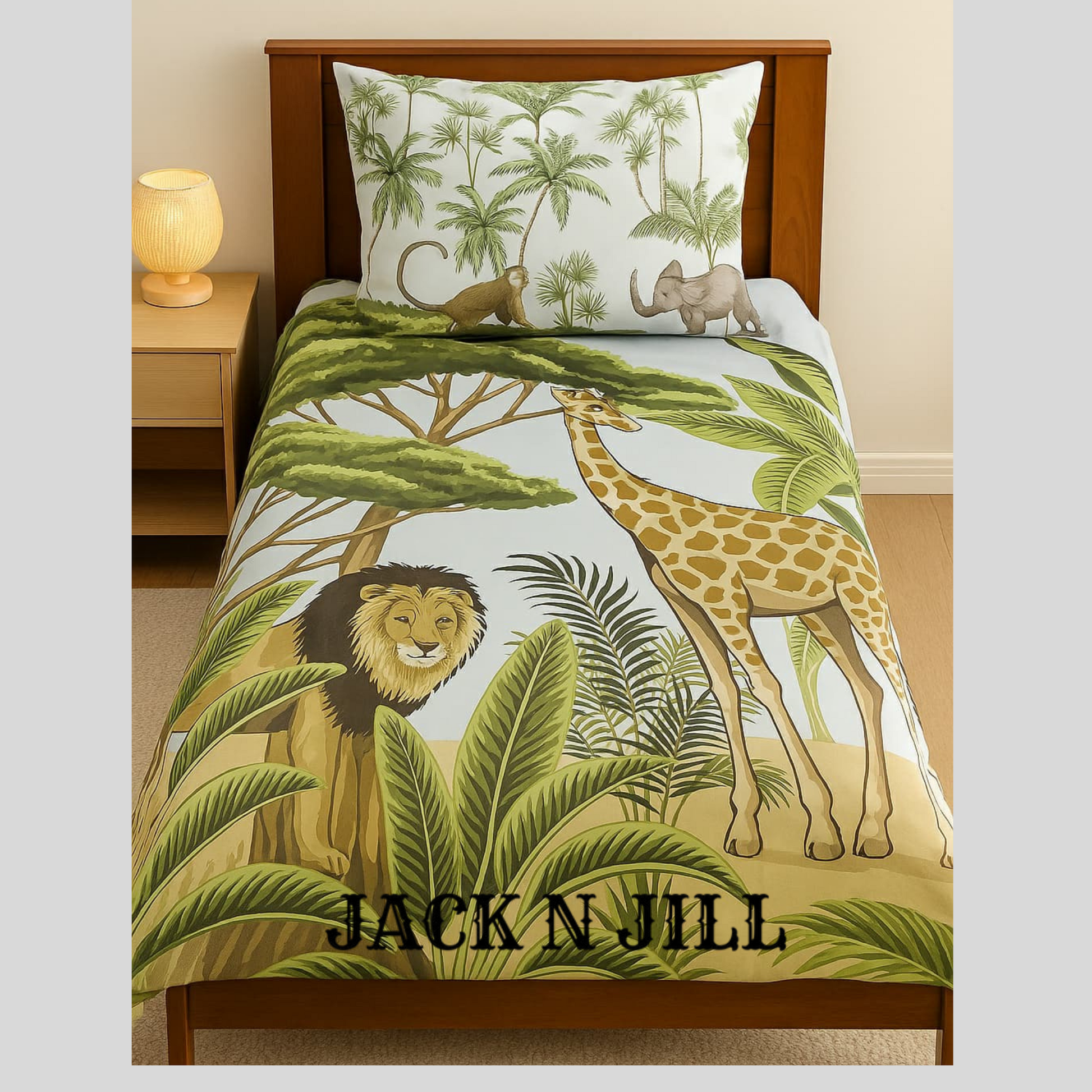 Jurassic Abstract Printed Kids Bedsheet
