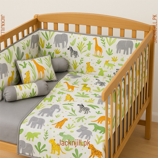 Junggle Print Crib & Cot Set
