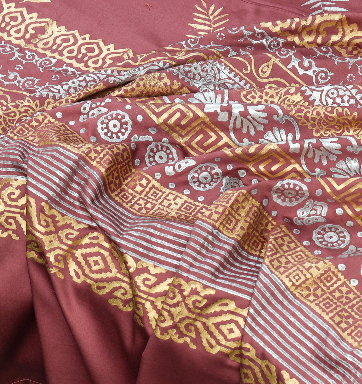 Bridal Bedsheet Set 8Pcs Cotton Sateen Block Printed 04