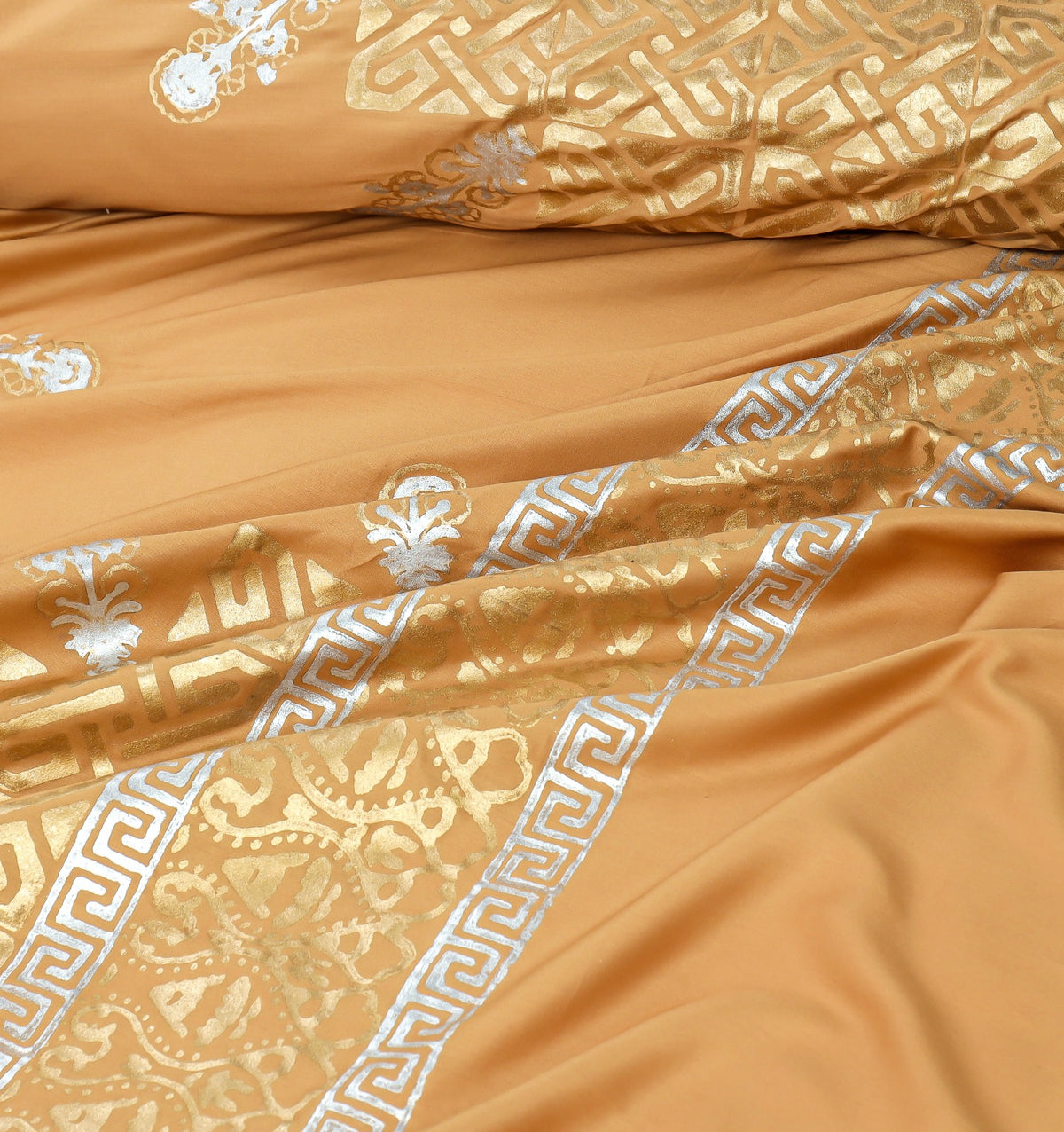 Bridal Bedsheet Set 8Pcs Cotton Sateen Block Printed 03