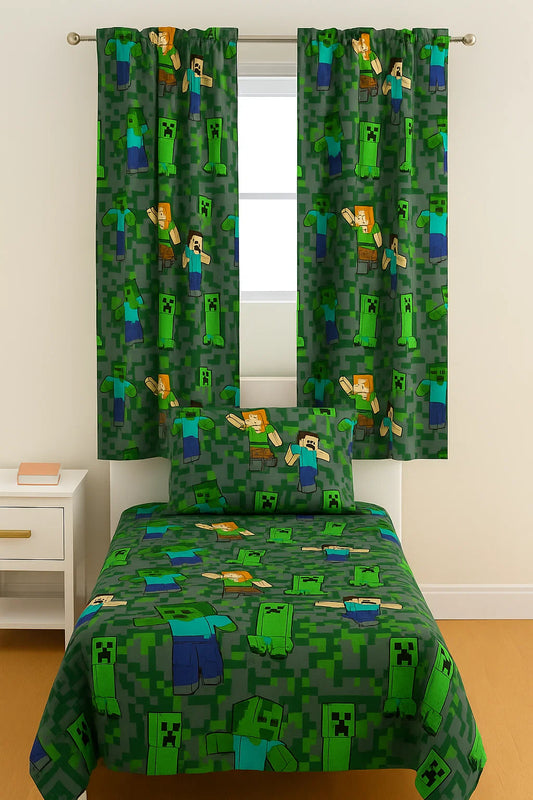 minecraft curtains for kids room
