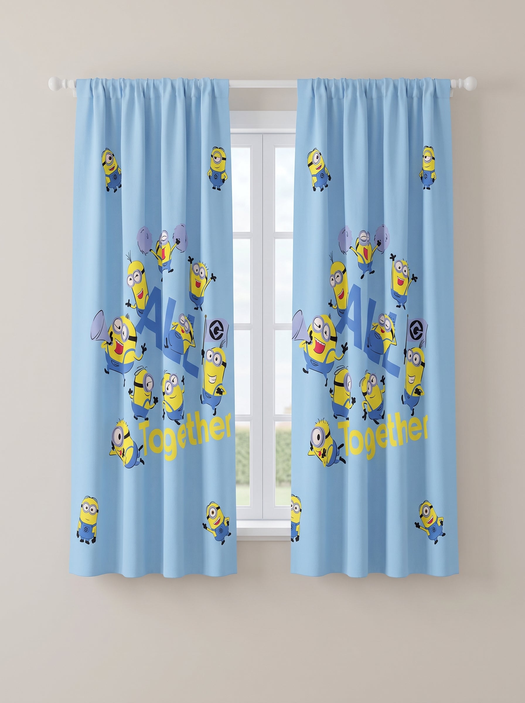 Minions Together Kids Room Curtains
