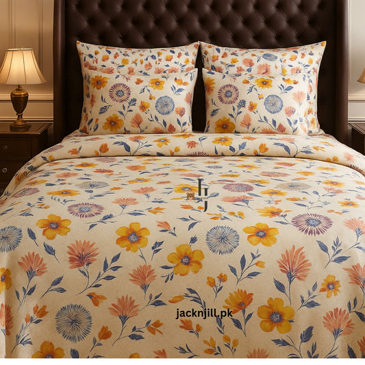 Multi Floral Cultural designe Cotton Bedsheet