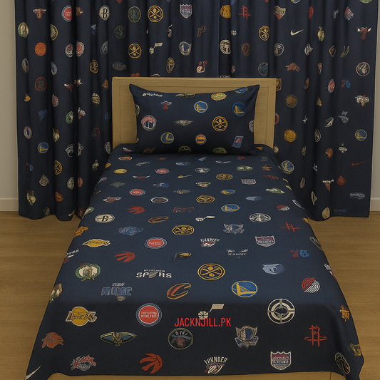 NBA All Team Logos Kids Bedsheet