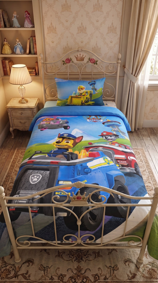 kids bedsheet paw patrol