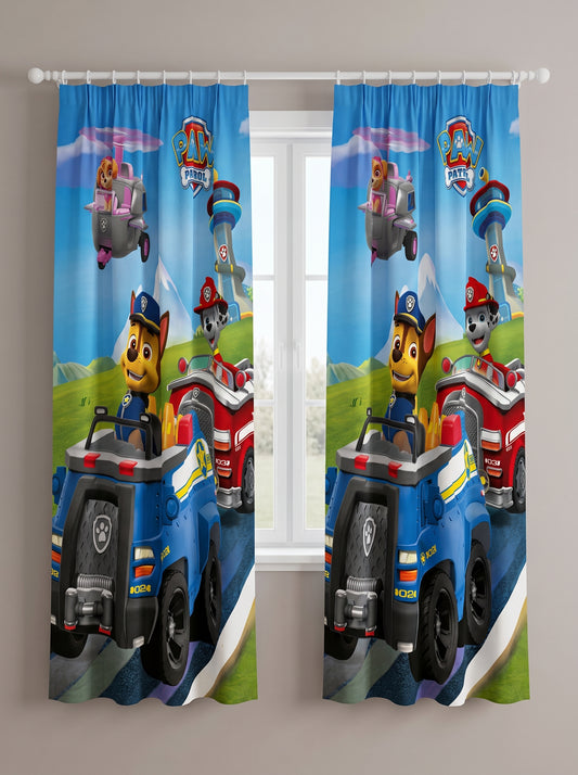 Paw Patrol Printed Kids Bedroom Curtains
