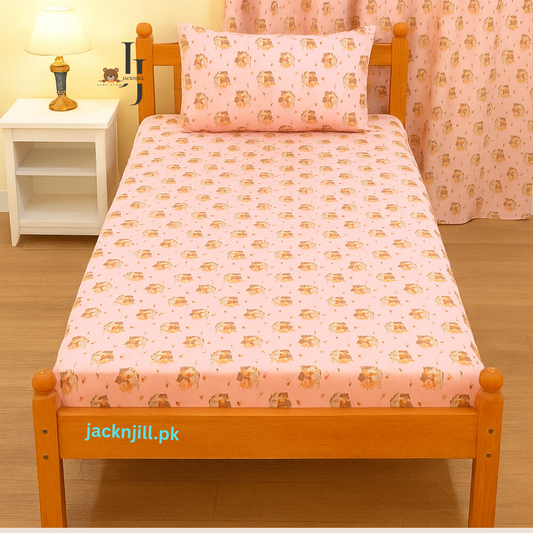 Little Ballerina Themed Kids Bedsheet