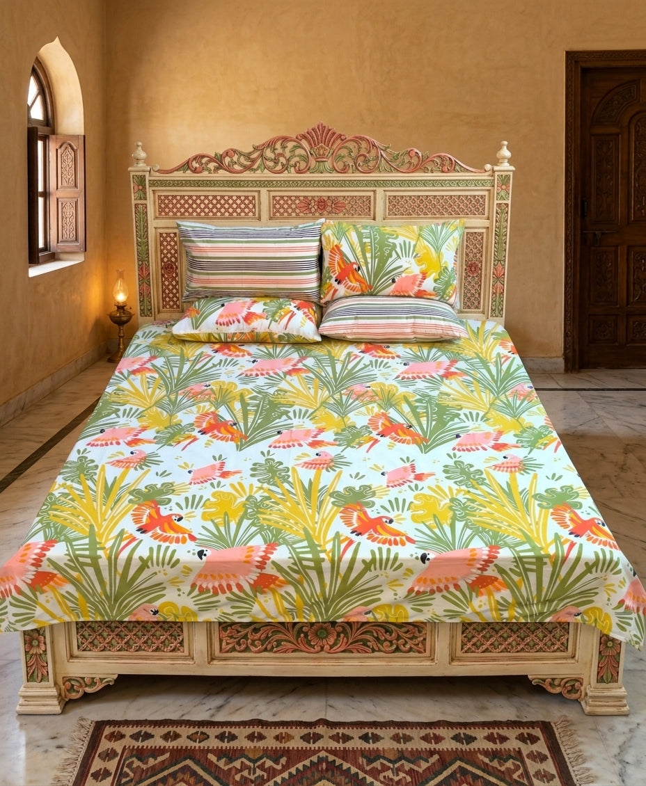 Premium Printed Bedsheet Set – Soft, Comfortable & Stylish Bedding C13
