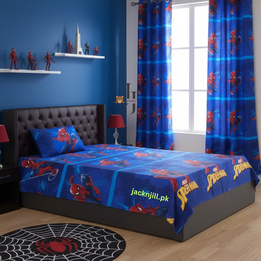 Three Spiderman Kids Bedsheet G1
