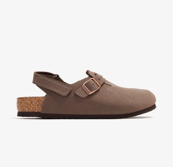Birkenstock Suede Clogs Dark Brown