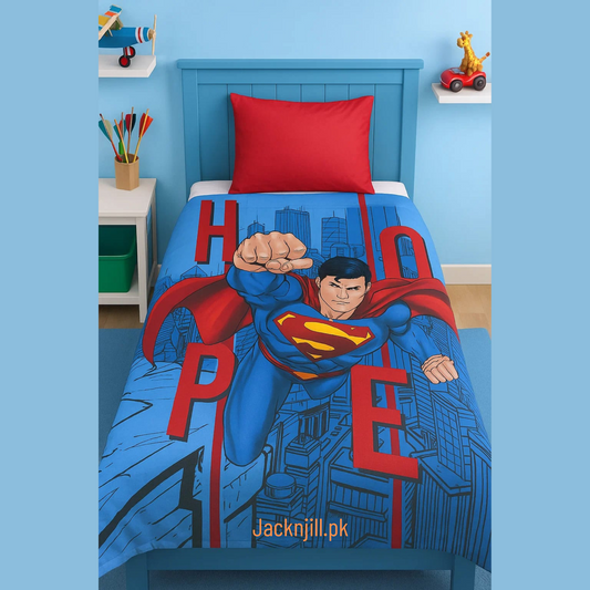 SuperMan Blue kids Bedsheet
