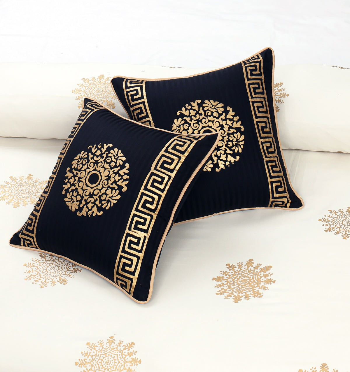 Bridal Bedsheet Set 8Pcs Cotton Sateen Block Printed 02