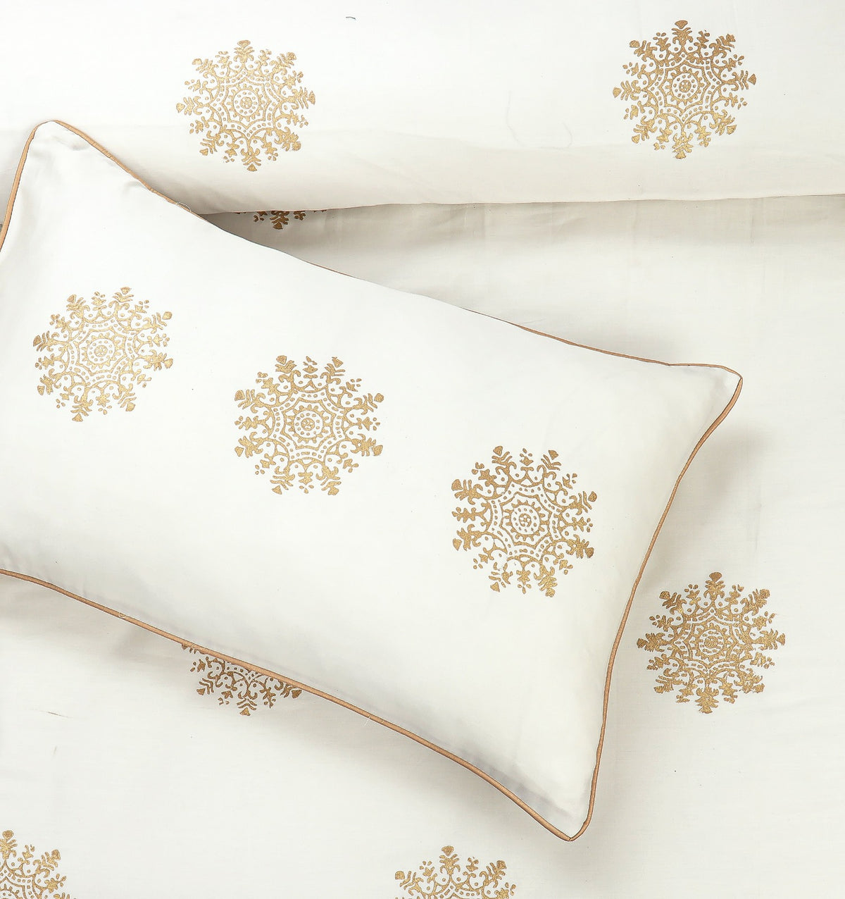 Bridal Bedsheet Set 8Pcs Cotton Sateen Block Printed 02