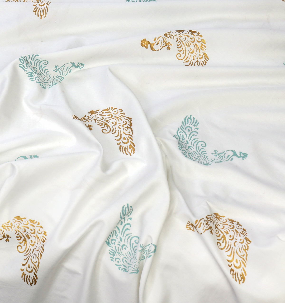 Bridal Bedsheet Set 8Pcs Cotton Sateen Block Printed 01
