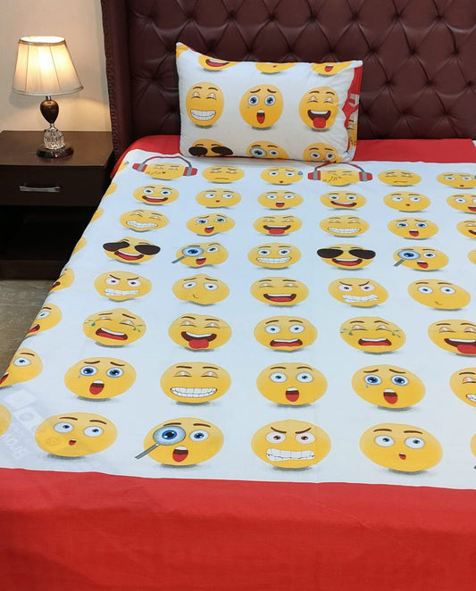 Kids Funny Emoji Bedsheet 7890