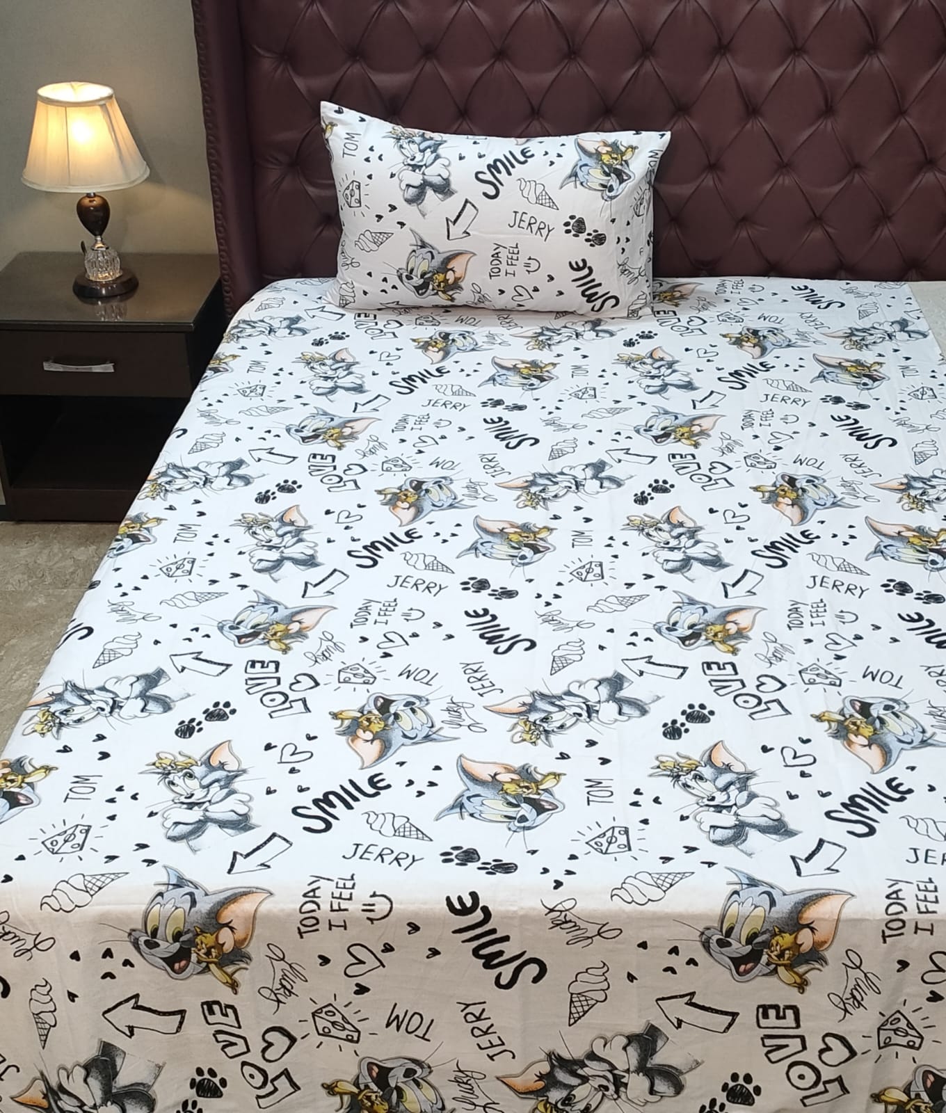 Kids Tom and Jerry Cotton Bedsheet 8004