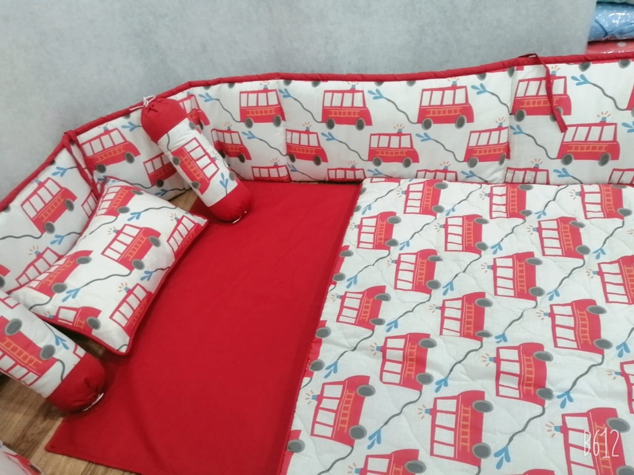 Red Cars Character Baby Cot Set