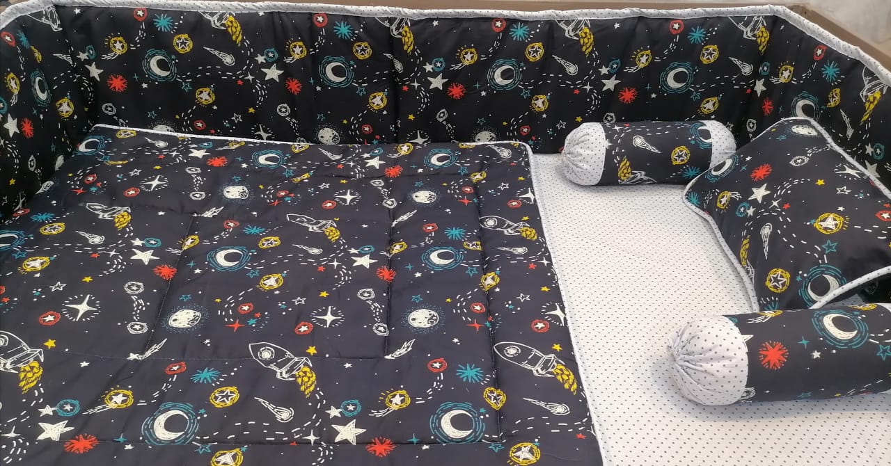 Space Character Baby Cot Set