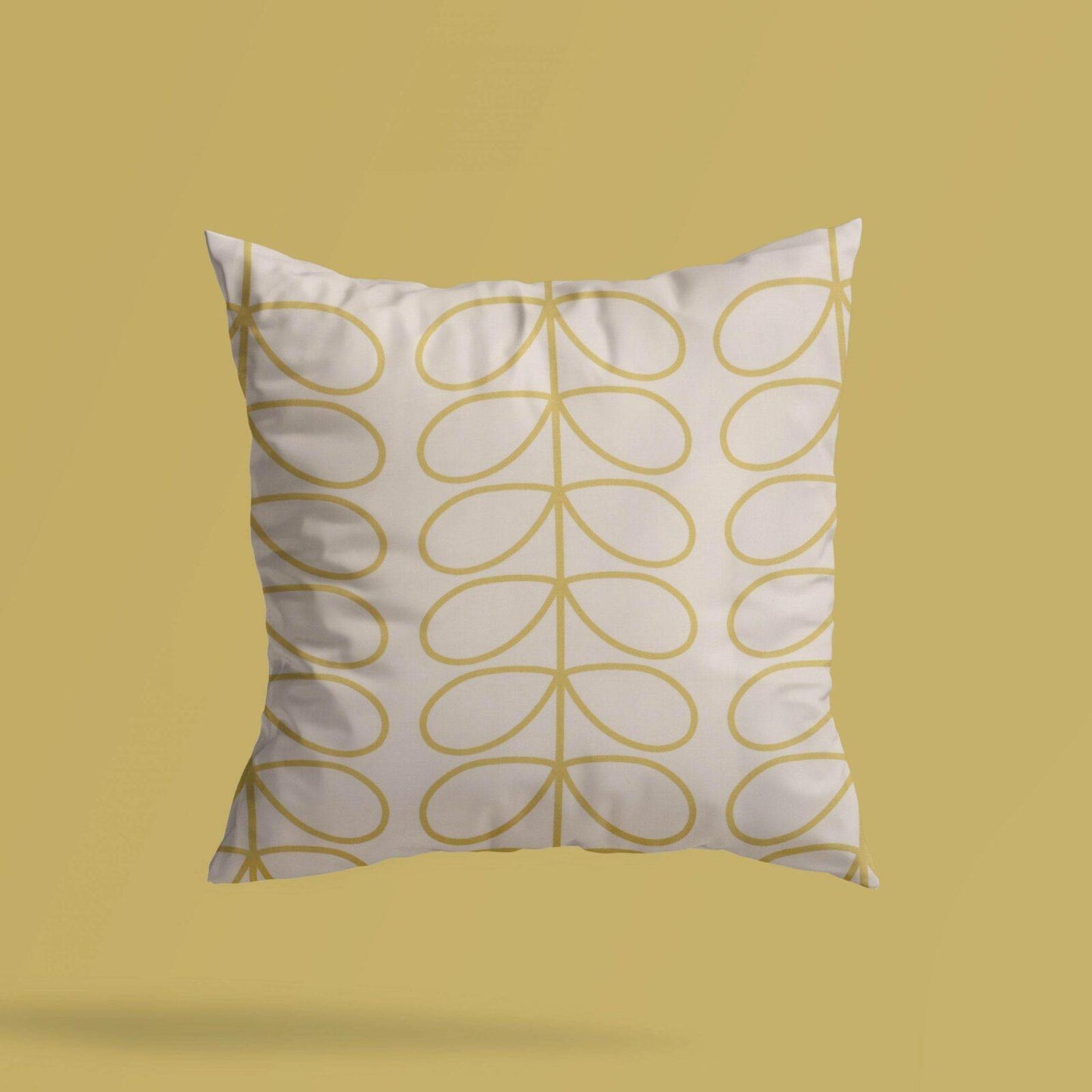 Yellow Leaves White Cushion Cover - Jango Mall