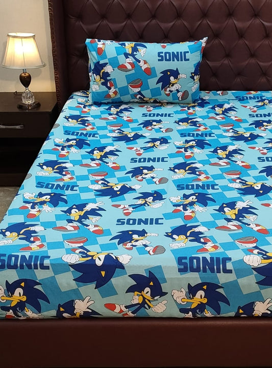 Sonic Cartoon Character Featured Bedsheet